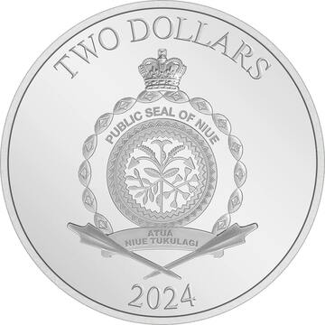 2024 2 Dollars – Charles III (Harley Quinn)