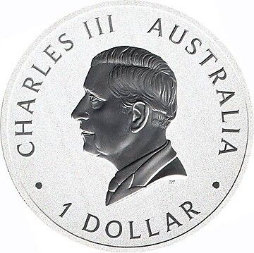 1 Dollar – Charles III (1st Portrait – Australian Silver Swan)