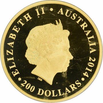 2014 200 Dollars – Elizabeth II (4th Portrait – Great Barrier Reef)