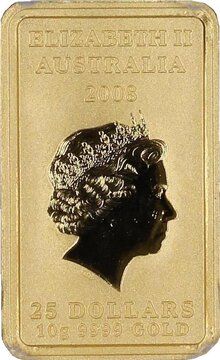 2008-2009 25 Dollars – Elizabeth II (4th Portrait – Turtle Dreaming)