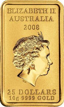 2008-2009 25 Dollars – Elizabeth II (4th Portrait – Kangaroo Dreaming)