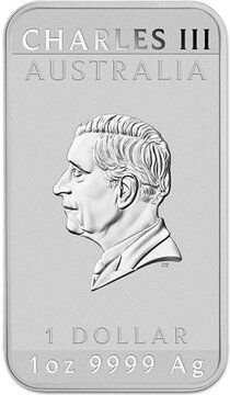 1 Dollar – Charles III (1st Portrait – Chinese Dragon Bullion Bar)