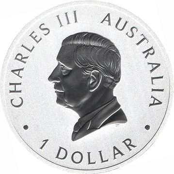 1 Dollar – Charles III (1st Portrait – Australian Brumby – Coloured)