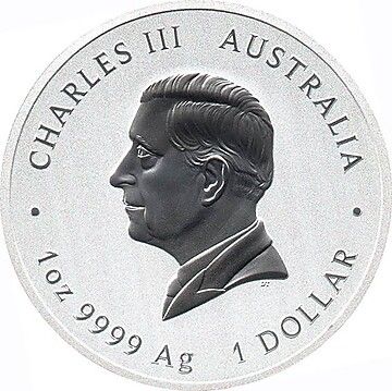 1 Dollar – Charles III (1st Portrait – Year of the Snake; Silver)
