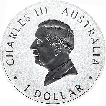 1 Dollar Charles III (1st Portrait – Wombat – Silver Bullion Coin)