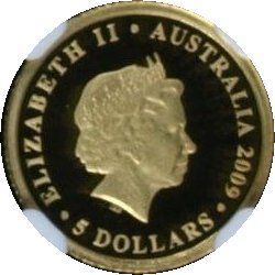 2009 5 Dollars – Elizabeth II (4th Portrait – Koala – Gold Bullion Coin)