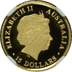2013 15 Dollars – Elizabeth II (4th Portrait – Koala – Gold Bullion Coin)