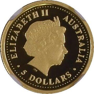 2005-2006 5 Dollars – Elizabeth II (4th Portrait – Kangaroo – Gold Bullion Coin)