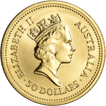 1992-1993 50 Dollars – Elizabeth II (3rd Portrait – Kangaroo – Gold Bullion Coin)
