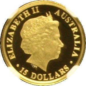 2010 15 Dollars – Elizabeth II (4th Portrait – Platypus – Gold Bullion Coin)