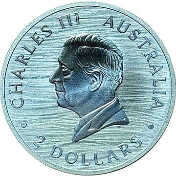 2 Dollars – Charles III (1st Portrait – Australian Wildlife)