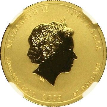2009 50 Dollars – Elizabeth II (4th Portrait – Year of the Ox – Gold Bullion Coin)
