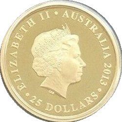 2013 25 Dollars – Elizabeth II (4th Portrait – 2014 FIFA World Cup Brazil)