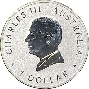 1 Dollar – Charles III (1st Portrait – Super Pit Australia)