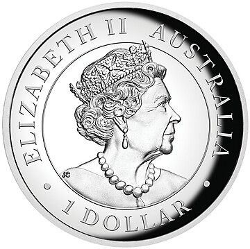 1 Dollar – Elizabeth II (6th Portrait – Australian Kookaburra – Silver Proof High Relief)