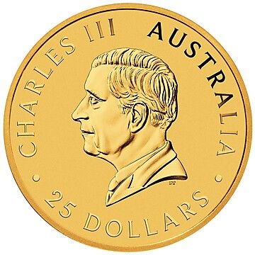2025 25 Dollars – Charles III (1st Portrait – Australian Kangaroo – Gold Bullion Coin)
