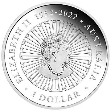 1 Dollar – Elizabeth II (6th Portrait; In the name of – Year of the Dragon – Silver Opal)