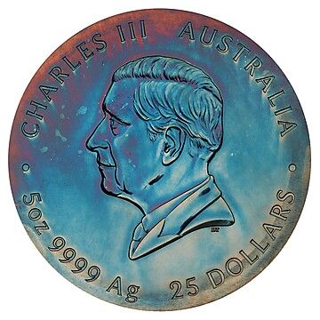 25 Dollars – Charles III (1st Portrait – Extragalactic – Silver Patinaed Coloured)