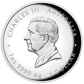 1 Dollar – Charles III (1st Portrait – Year of the Snake; High Relief; Silver Proof)