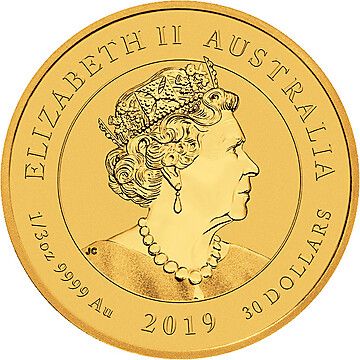 2019 30 Dollars – Elizabeth II (Bottlenose Dolphin – Gold)