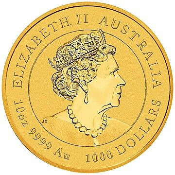 2020 1000 Dollars – Elizabeth II (6th Portrait – Year of the Mouse – Gold Bullion Coin)