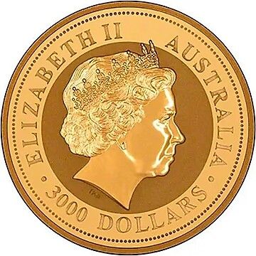 2006 3000 Dollars – Elizabeth II (4th Portrait – Year of the Dog – Gold Bullion Coin)
