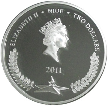 2011 2 Dollars – Elizabeth II (WWII Victory)