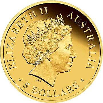 2010 5 Dollars – Elizabeth II (4th Portrait – Platypus – Gold Proof)