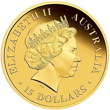 2008 15 Dollars – Elizabeth II (4th Portrait – Brolga – Gold Bullion Coin)