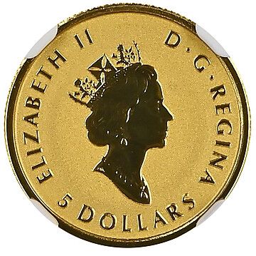 2022 5 Dollars – Elizabeth II (3rd Portrait; Gold Fractional)