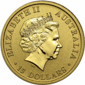 2013 15 Dollars – Elizabeth II (4th Portrait – Kangaroo – Gold Bullion Coin)