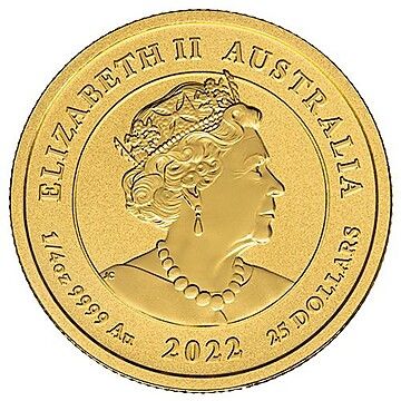 2022 25 Dollars – Elizabeth II (6th Portrait – Australian Sea Turtle)