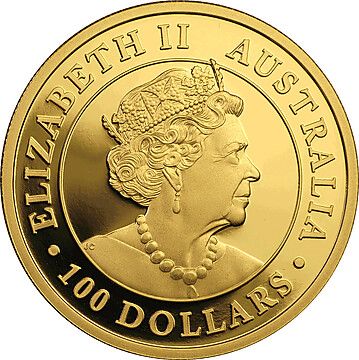 2019 100 Dollars – Elizabeth II (6th Portrait – Dragon – Gold Proof Coin)