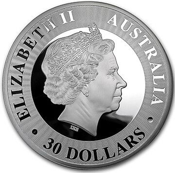 30 Dollars – Elizabeth II (4th Portrait – Australian Kangaroo)
