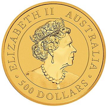 2020 500 Dollars – Elizabeth II (6th Portrait – Super Pit Australia – Gold)