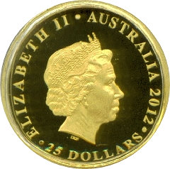 2012 25 Dollars – Elizabeth II (4th Portrait – Diamond Jubilee – Gold Proof)