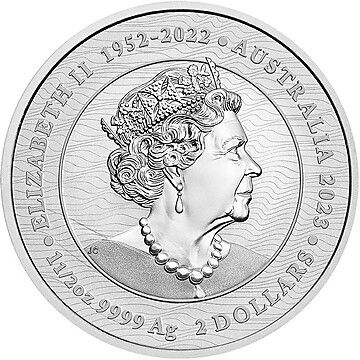 2 Dollars – Elizabeth II (6th Portrait; In the name of – Barn Owl; Silver Bullion)