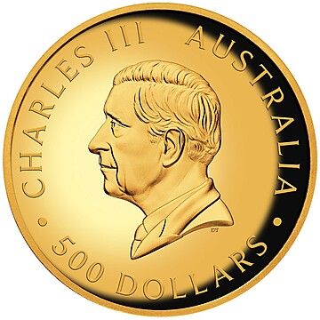 2026 500 Dollars – Charles III (1st Portrait – Australian Kookaburra – Gold Proof High Relief)