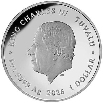 1 Dollar – Charles III (Red-Back Spider)
