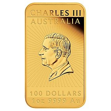 2026 1 Dollar – Charles III (1st Portrait – Chinese Dragon Rectangular Coin – Gold)