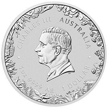 1 Dollar – Charles III (1st Portrait – Wonders of Australia – The Outback – Silver Coloured)