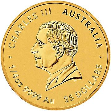 2025 25 Dollars – Charles III (1st Portrait – Griffin – Gold)