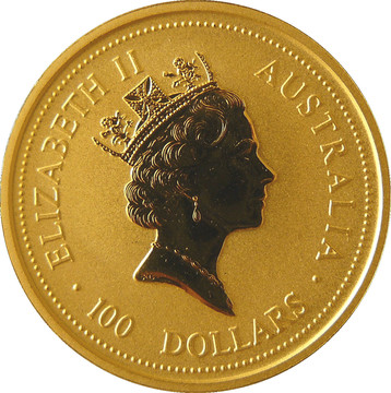 1994-1995 100 Dollars – Elizabeth II (3rd Portrait – Australian Nugget – Gold Bullion Coin)