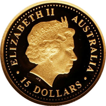 2008 15 Dollars – Elizabeth II (4th Portrait – Dolphin – Gold Bullion Coin)