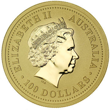 1999 100 Dollars – Elizabeth II (4th Portrait – Year of the Rabbit – Gold Bullion Coin)
