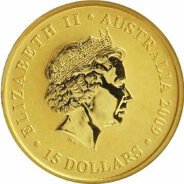 2009 15 Dollars – Elizabeth II (4th Portrait – Kangaroo – Gold Bullion Coin)