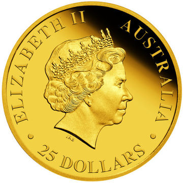 2016 25 Dollars – Elizabeth II (4th Portrait – Koala – Gold Bullion Coin)